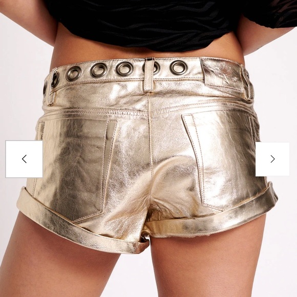 NWT One Teaspoon Heartbreak Hotel Leather Bandit Shorts - Picture 3 of 8